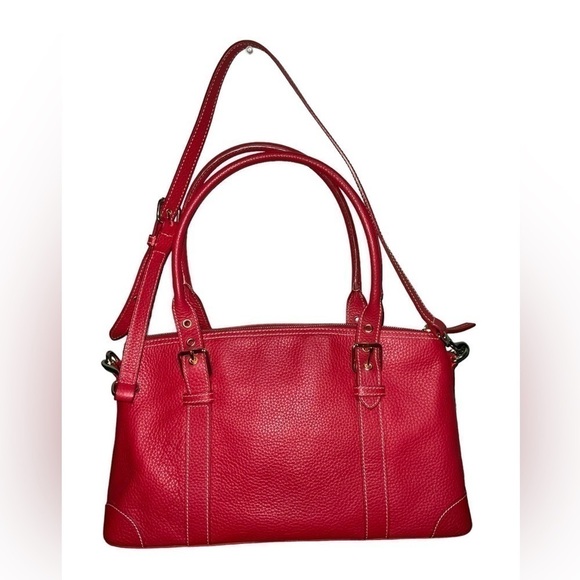 Dooney&Bourke Red Pebbled Leather Satchel /Top Handle Bag NWOT - Picture 1 of 13